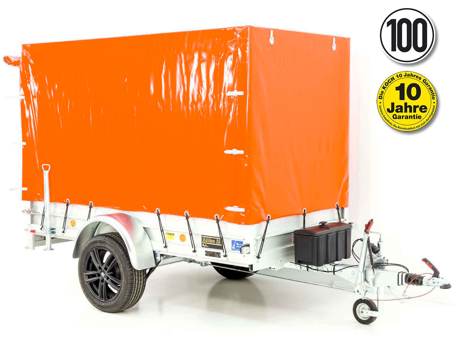 -Anhänger „Edition 35“ 125x250cm 1300kg | Typ 4.13 | Hochplane 160cm – Orange - Neu