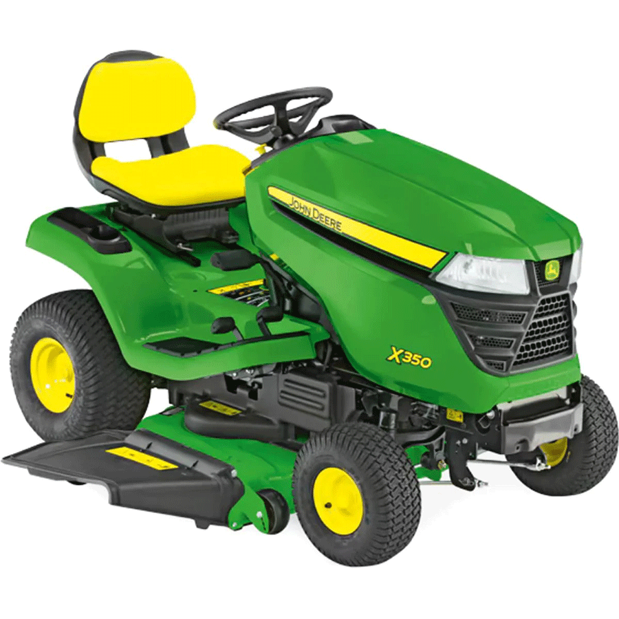 John_Deere_X350_mit_107_cm_Edge_Mulchmaehwerk-2.png JOHN DEERE Aufsitzrasenmäher X350 ohne Mähwerk (Modell 2025) – Bild 1