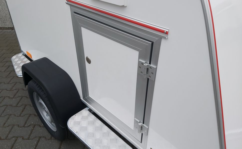 Kofferanhänger TF3 S Mini 205x110x90cm Reling Seitentür (XS) 100km/H 750kg – Bild 5